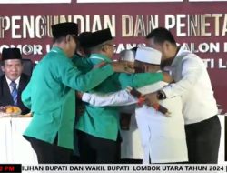 Pencabutan nomor calon Bupati KLU Harmoni Kedamaian Berbalut Air Mata.