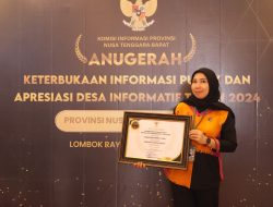 Pemda KLU Raih Anugerah Keterbukaan Informasi Publik untuk Kedua Kalinya