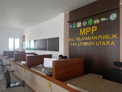Mall Pelayanan Publik (MPP) Lombok Utara Sepi Pengunjung, Stan Layanan Kosong.