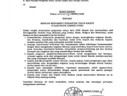 Bupati KLU H. Najmul Akhyar, Terbitkan Surat Edaran Pengendalian Perayaan Tahun Baru 2026 di Lombok Utara