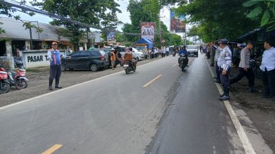 Dishub KLU Kawal Kunjungan Gubernur NTB di Pasar Tanjung, Arus Lalu Lintas Tetap Lancar